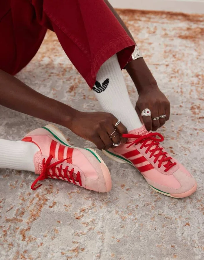 adidas Originals SL72 OG sneakers in pink and red