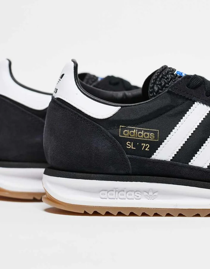adidas Originals SL72 Retro Sport sneakers in black and white - Image 2