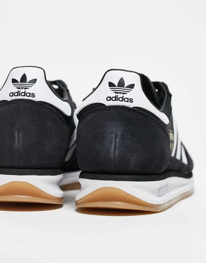 adidas Originals SL72 Retro Sport sneakers in black and white - Image 4
