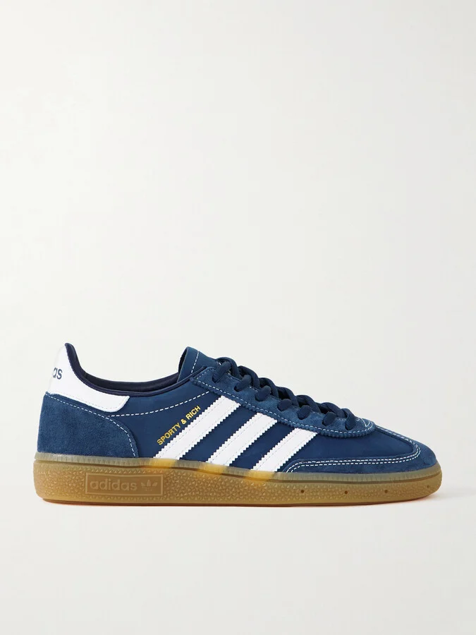 adidas Originals - + Sporty & Rich Handball Spezial Leather-trimmed Suede And Nubuck Sneakers - Blue