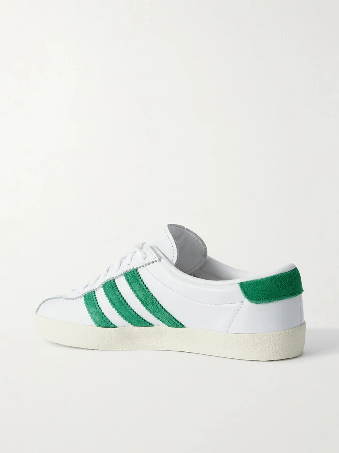 adidas Originals - + Sporty & Rich Suede-trimmed Leather Sneakers - White - Image 3