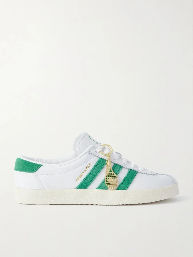 adidas Originals - + Sporty & Rich Suede-trimmed Leather Sneakers - White