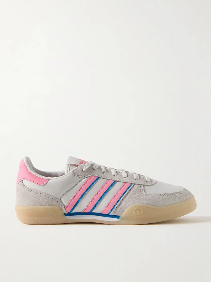 adidas Originals - Squash Indoor Suede And Leather-trimmed Mesh Sneakers - White