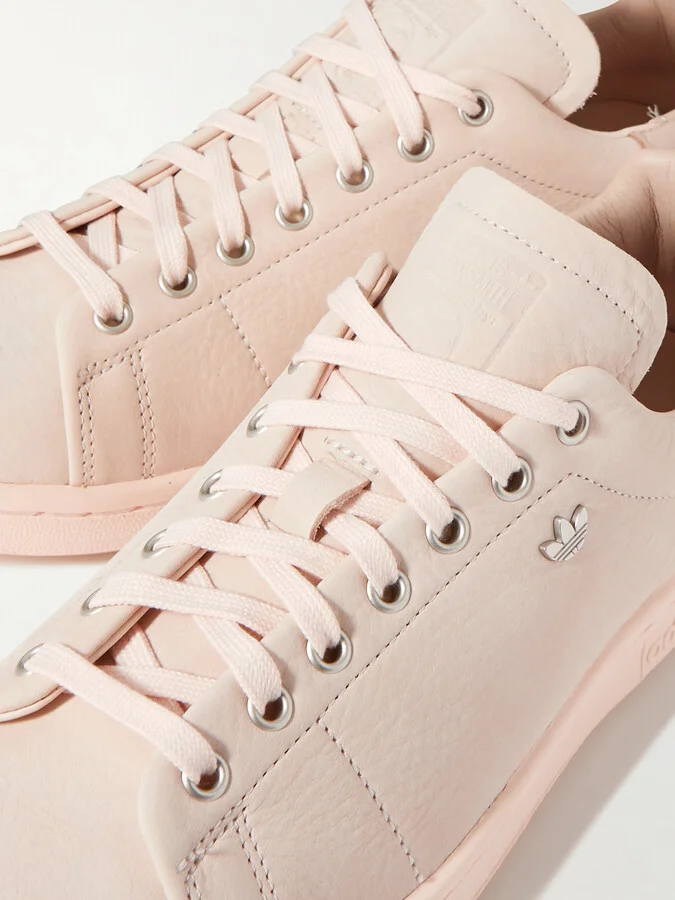 adidas Originals - Stan Smith Lux Suede-trimmed Leather Sneakers - Brown - Image 4