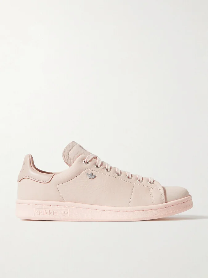 adidas Originals - Stan Smith Lux Suede-trimmed Leather Sneakers - Brown