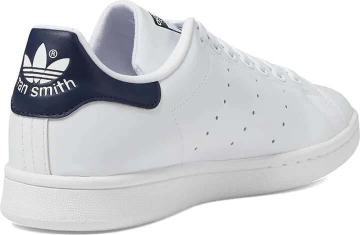 adidas Originals Stan Smith Men's Classic Shoes Footwear White/Footwear White/Collegiate Navy : 4.5 D - Medium, Synthetic - Image 4