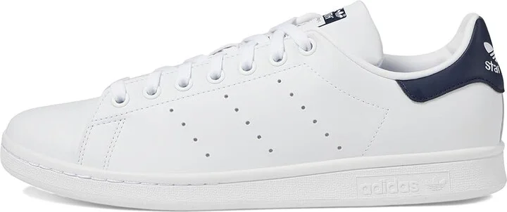 adidas Originals Stan Smith Men's Classic Shoes Footwear White/Footwear White/Collegiate Navy : 4.5 D - Medium, Synthetic - Image 6