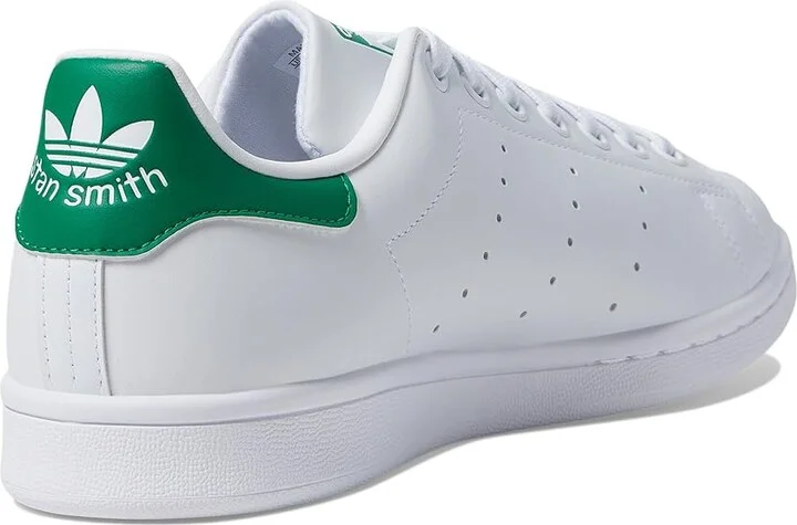 adidas Originals Stan Smith Men's Classic Shoes Footwear White/Footwear White/Green : 4 D - Medium, Synthetic - Image 4
