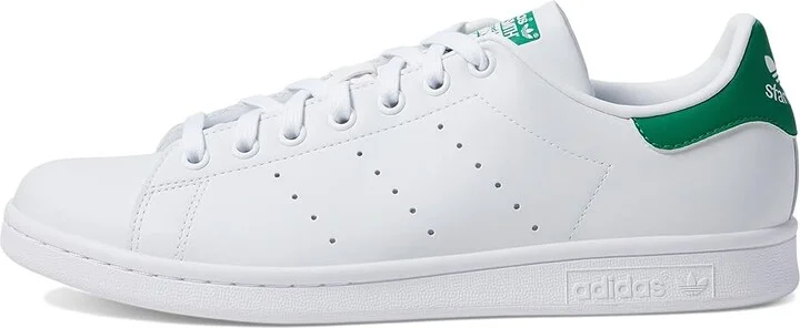adidas Originals Stan Smith Men's Classic Shoes Footwear White/Footwear White/Green : 4 D - Medium, Synthetic - Image 6