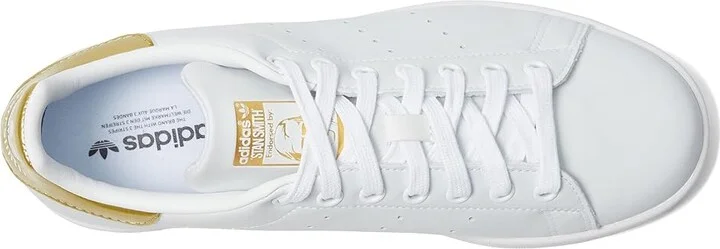 adidas Originals Stan Smith Women's Tennis Shoes Footwear White/Footwear White/Gold Metallic 1 : 9.5 B - Medium, Synthetic - Image 2