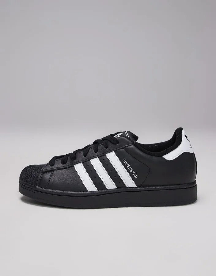 adidas Originals Superstar II sneakers in black and white - Image 2