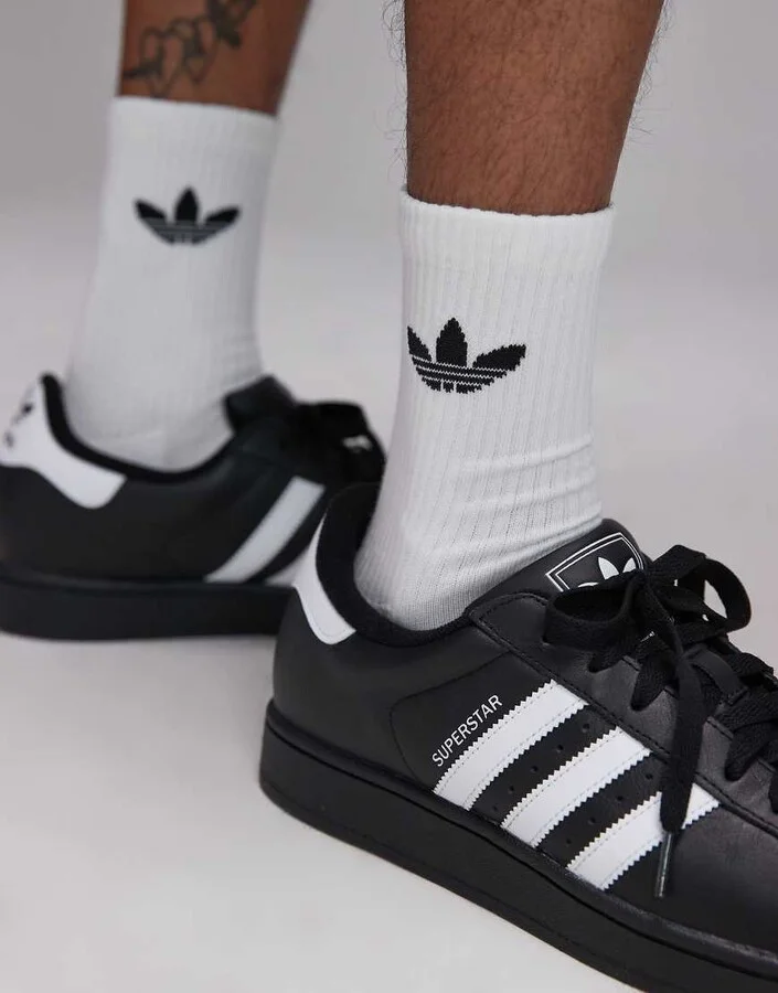 adidas Originals Superstar II sneakers in black and white - Image 4