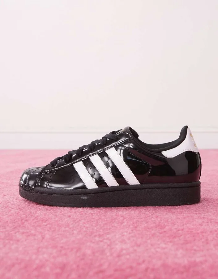 adidas Originals Superstar II sneakers in black patent - Image 2