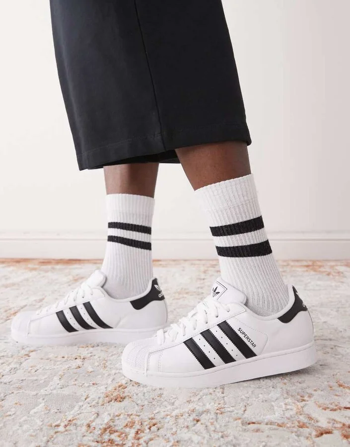 adidas Originals Superstar II sneakers in white and black