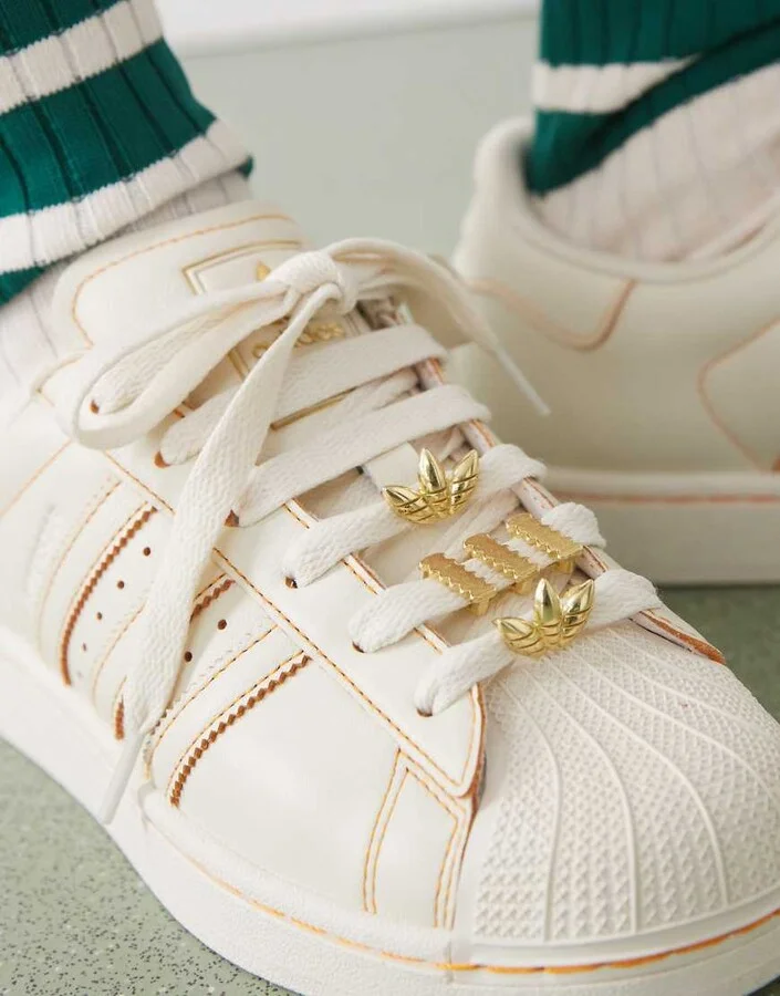 adidas Originals Superstar II sneakers with jewel detailing in off white - Image 4