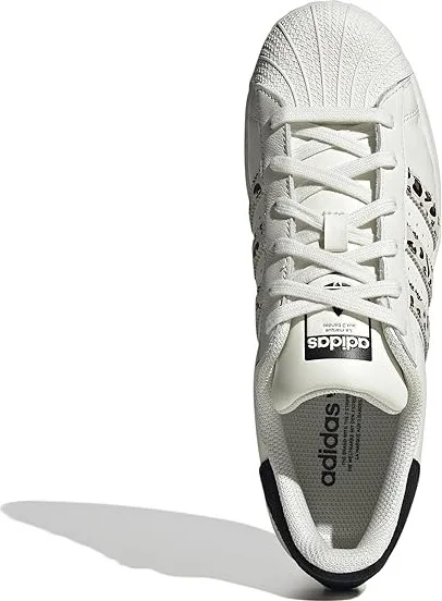 adidas Originals Superstar Women's Shoes Off-White/Core Black/Off-White : 8.5 B - Medium, Leather - Image 2
