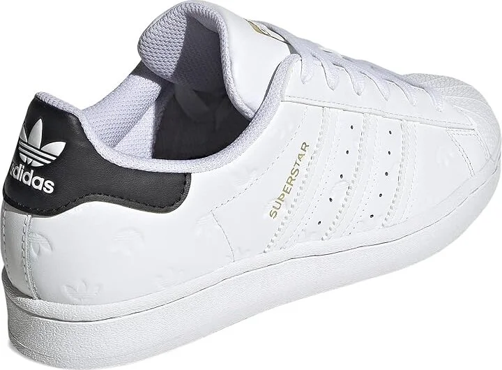 adidas Originals Superstar Women's Shoes White/White/Black : 10 B - Medium, Leather - Image 4