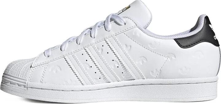 adidas Originals Superstar Women's Shoes White/White/Black : 10 B - Medium, Leather - Image 5