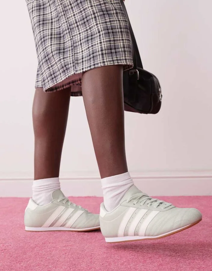 adidas Originals Taekwondo lace sneakers in light green