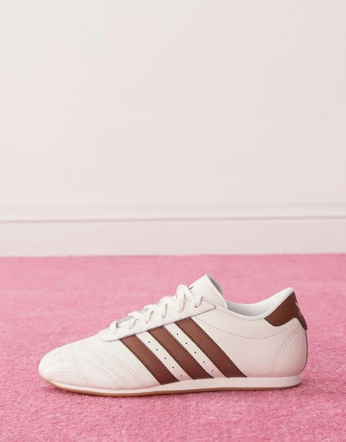 adidas Originals Taekwondo lace sneakers in off white and brown - Image 2