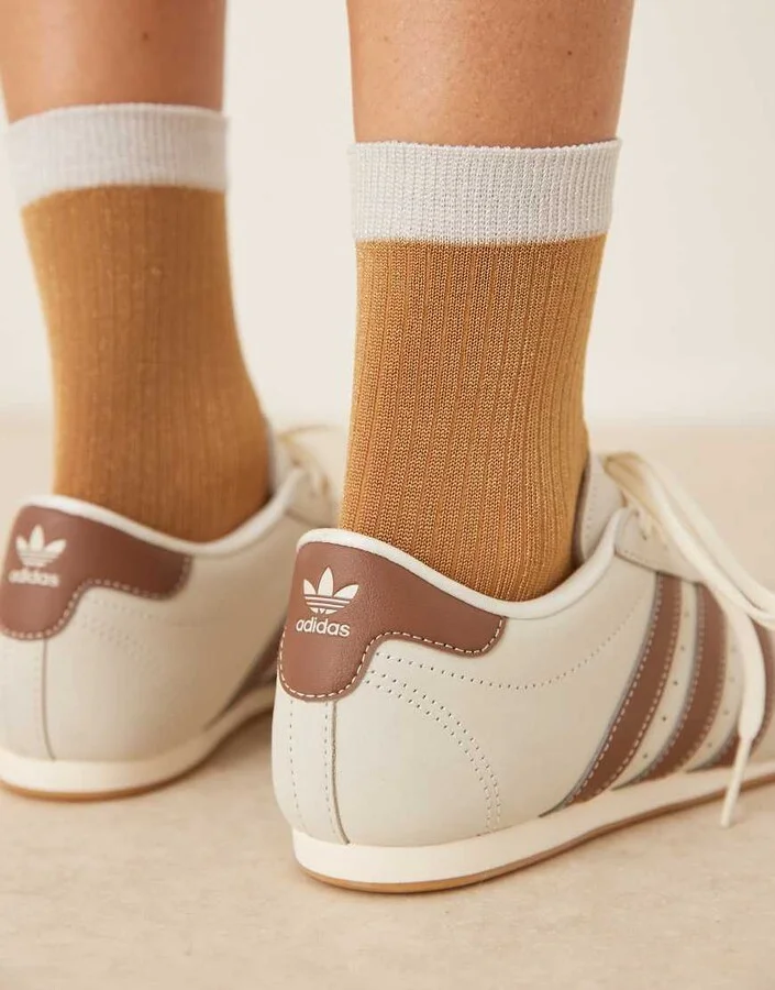 adidas Originals Taekwondo lace sneakers in off white and brown - Image 3