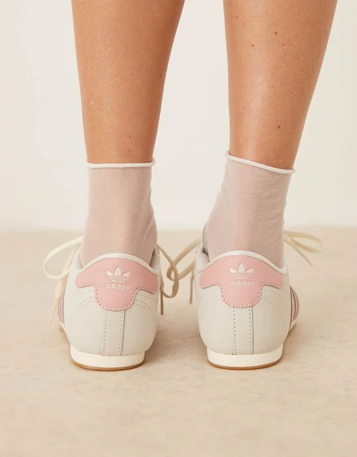 adidas Originals Taekwondo lace sneakers in off white and pink - Image 2