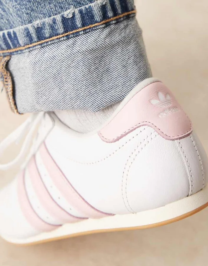 adidas Originals Taekwondo lace sneakers in white and pink - Image 4
