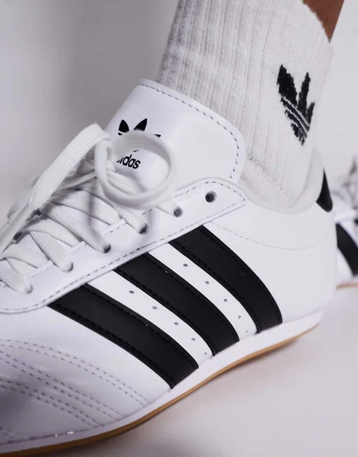 adidas Originals Taekwondo lace-up sneakers in white and black - Image 2