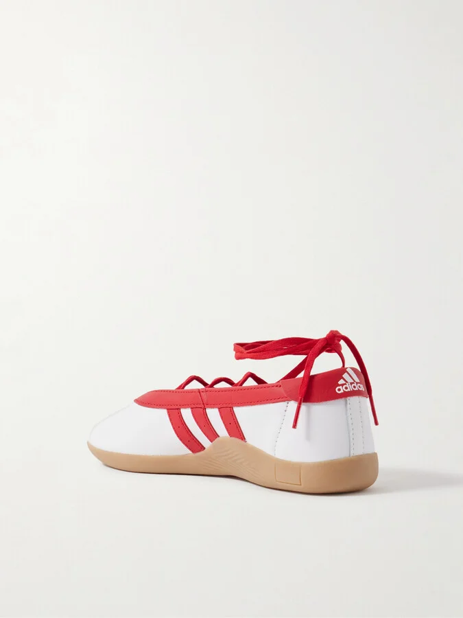 adidas Originals - Taekwondo Mei Ballet Leather Sneakers - Red - Image 3