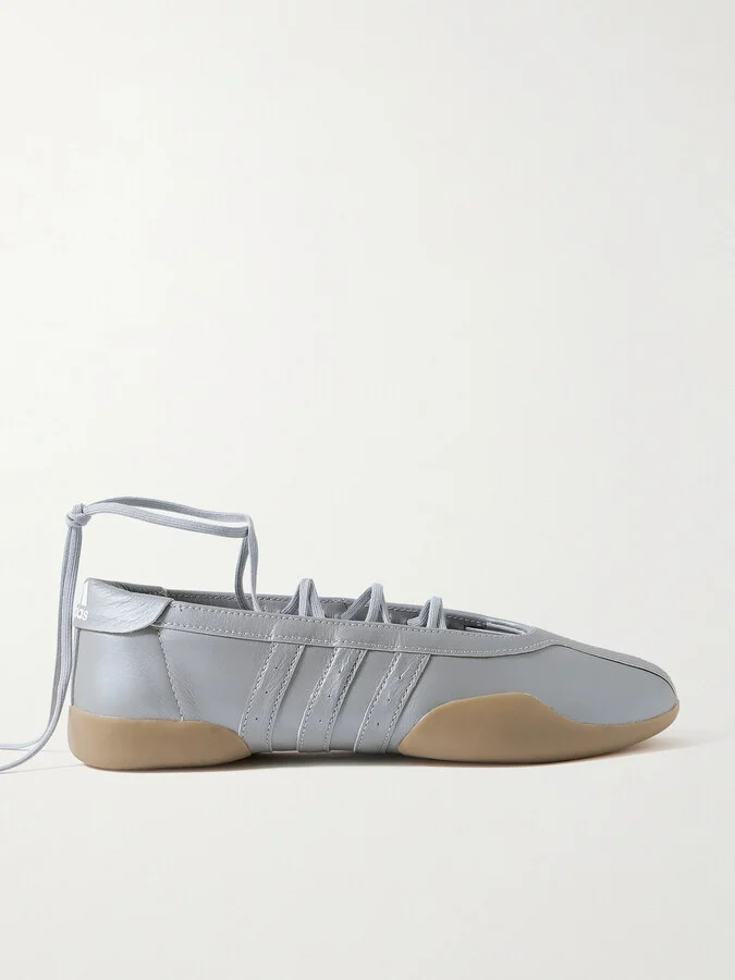 adidas Originals - Taekwondo Mei Ballet Metallic Leather Sneakers - Silver