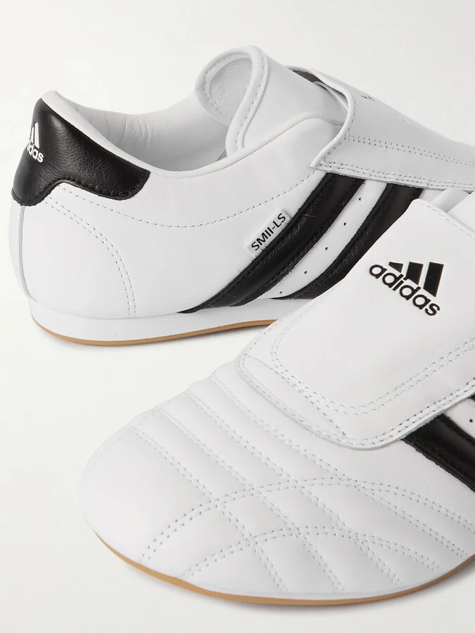adidas Originals - Taekwondo Quilted Leather Sneakers - White - Image 4