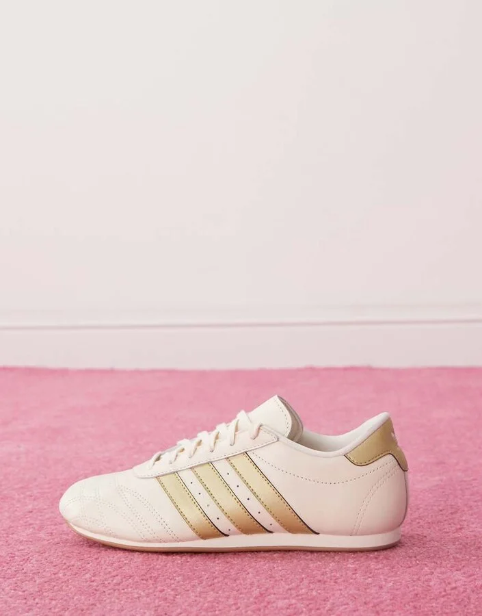 adidas Originals Taekwondo sneakers in off white and gold - Image 4