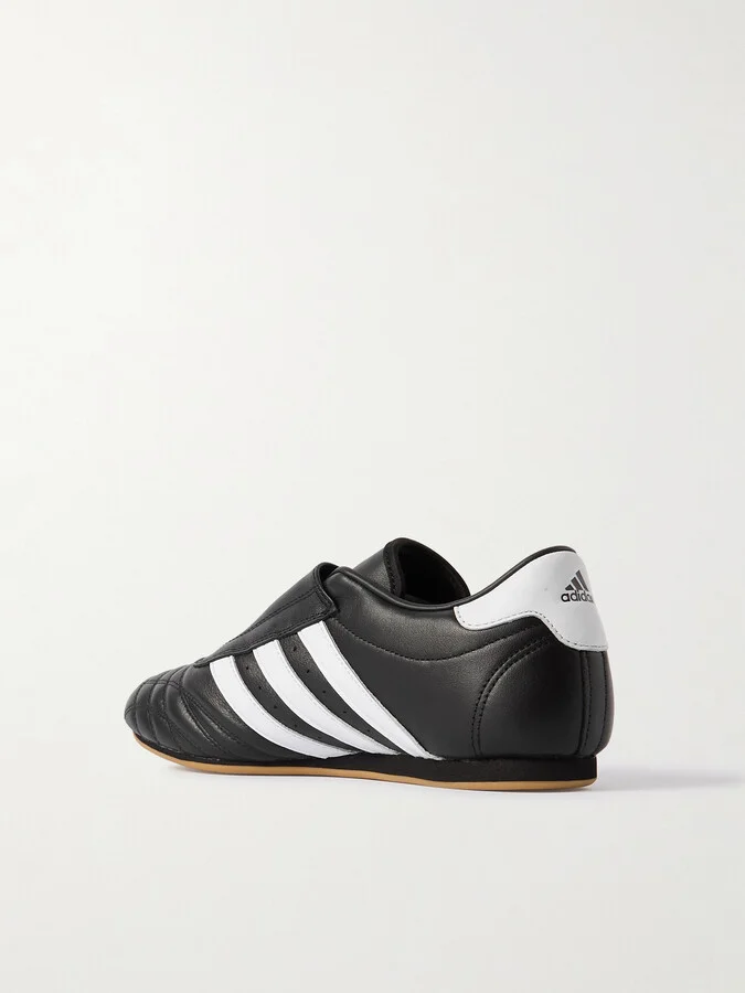adidas Originals - Taekwondo Striped Leather Sneakers - Black - Image 3