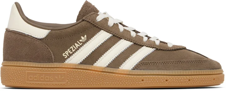 adidas Originals Taupe & White Handball Spezial Sneakers