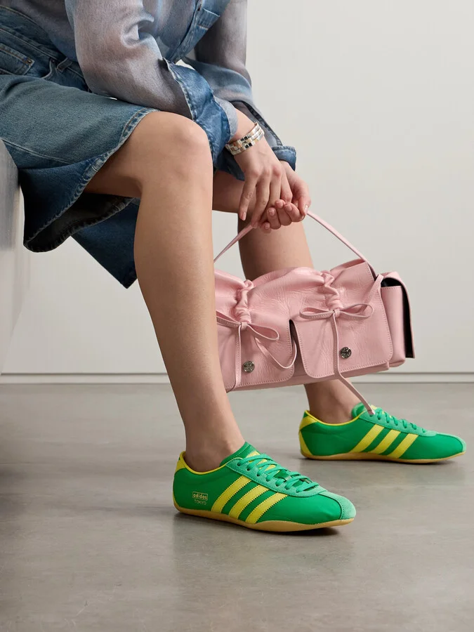 adidas Originals - Tokyo Leather And Suede-trimmed Mesh Sneakers - Green - Image 2