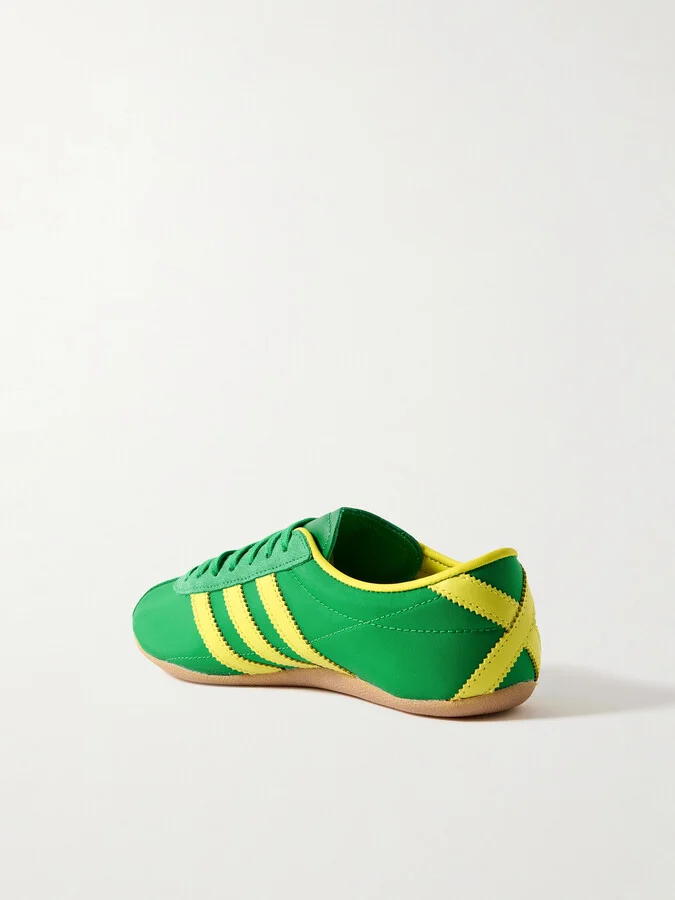 adidas Originals - Tokyo Leather And Suede-trimmed Mesh Sneakers - Green - Image 3