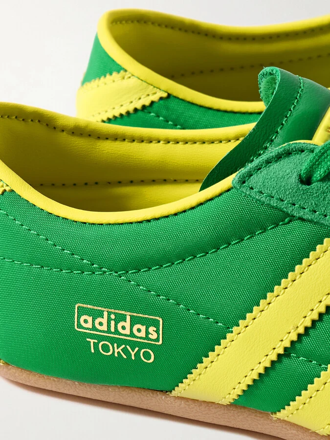adidas Originals - Tokyo Leather And Suede-trimmed Mesh Sneakers - Green - Image 4