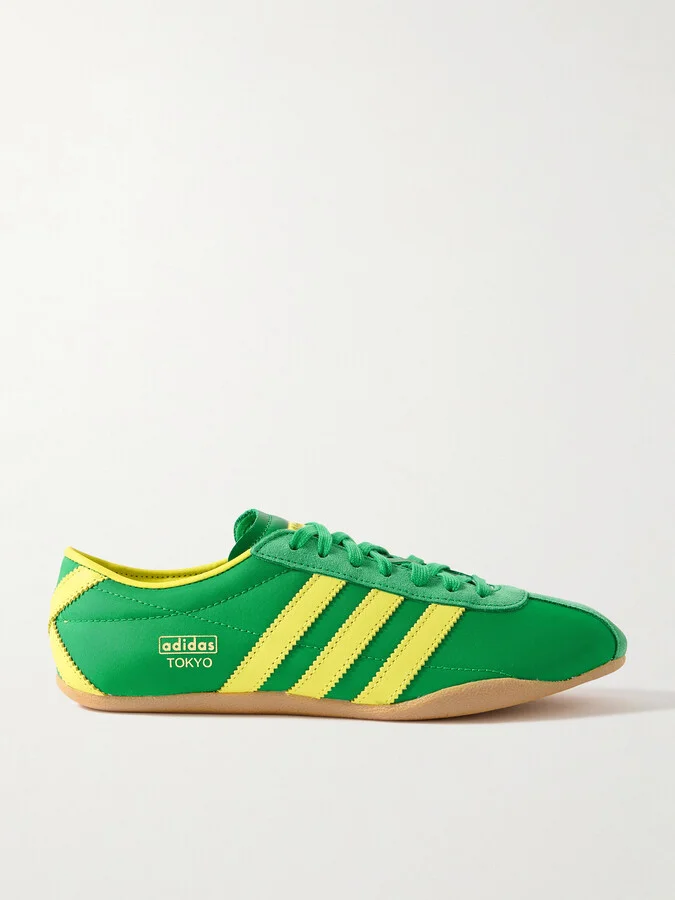 adidas Originals - Tokyo Leather And Suede-trimmed Mesh Sneakers - Green
