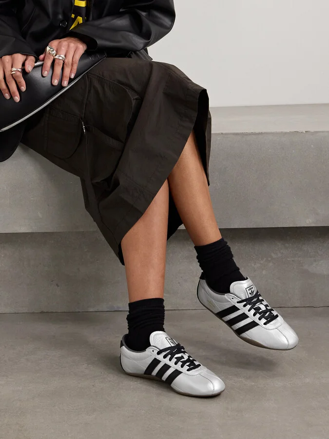 adidas Originals - Tokyo Metallic Leather Sneakers - Silver - Image 2