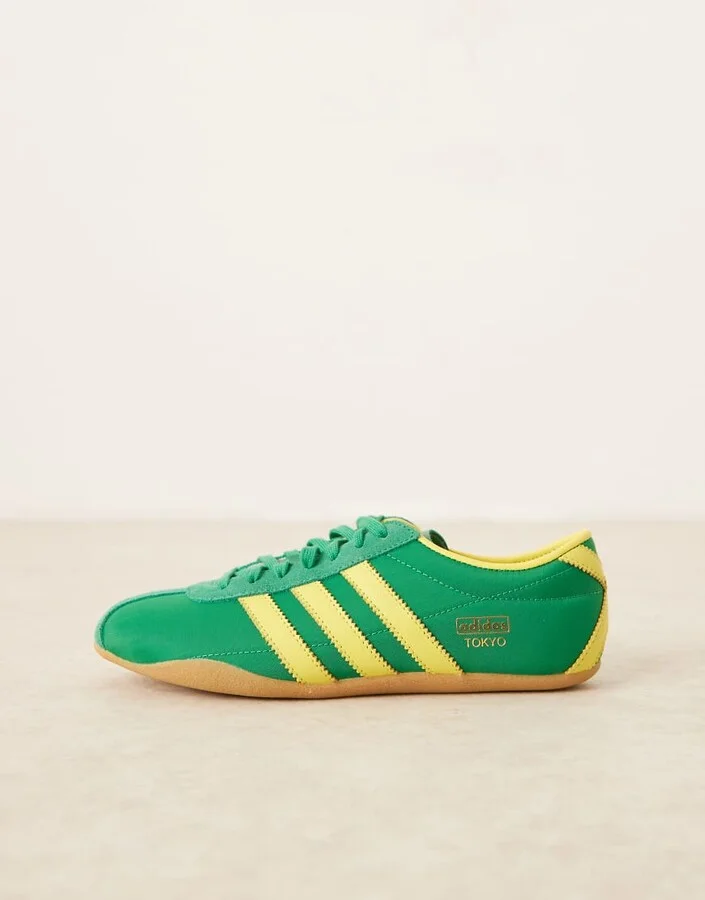 adidas Originals Tokyo sneakers in green and yellow - Image 2