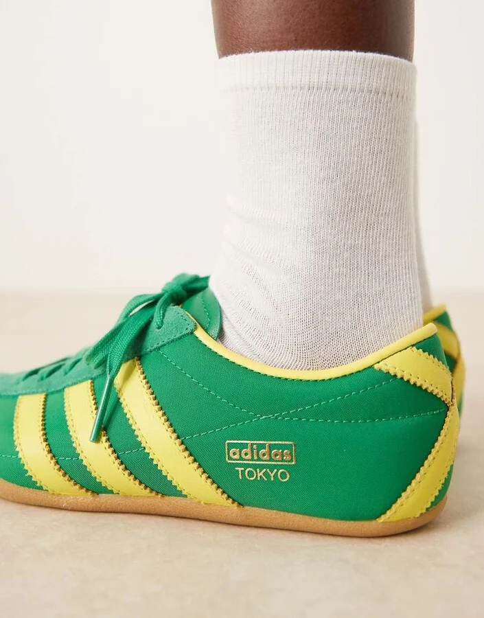 adidas Originals Tokyo sneakers in green and yellow - Image 4