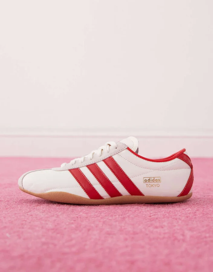 adidas Originals Tokyo sneakers in white and red - Image 2