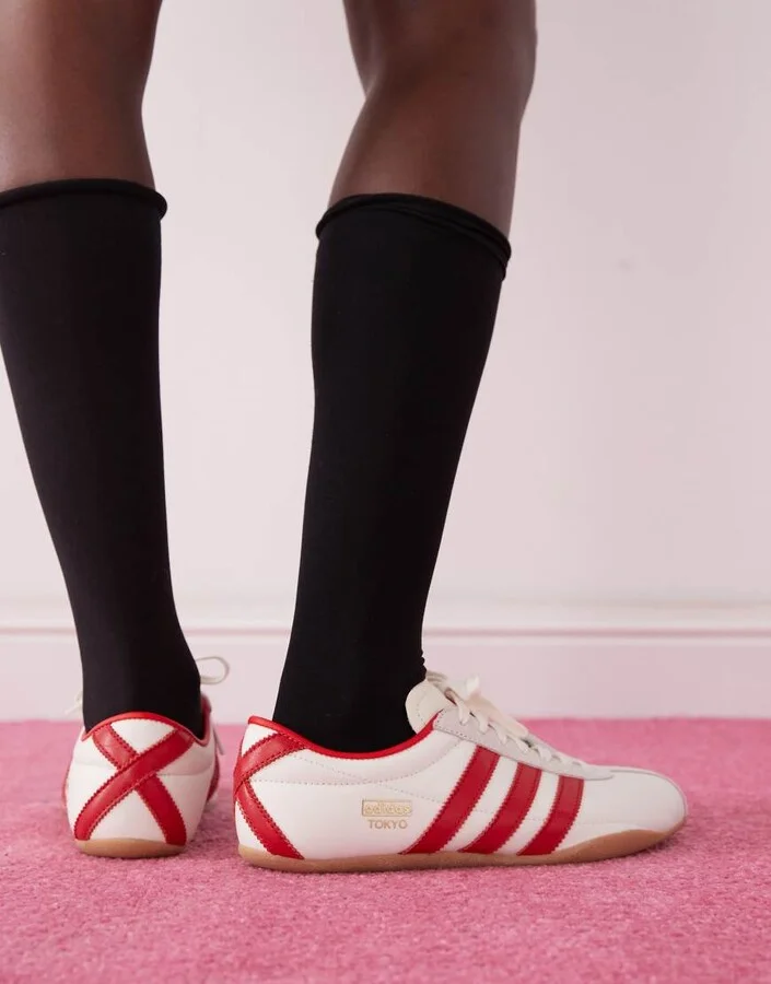 adidas Originals Tokyo sneakers in white and red - Image 3