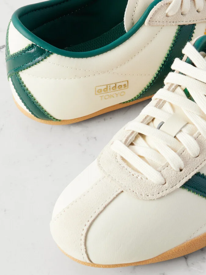 adidas Originals - Tokyo Suede And Leather-trimmed Shell Sneakers - White - Image 4