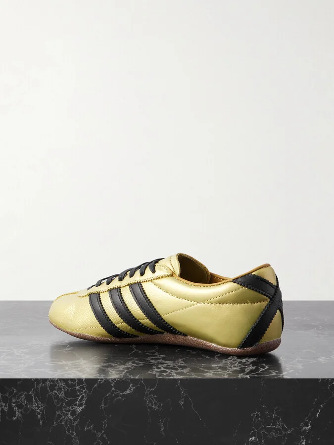 adidas Originals - Tokyo Two-tone Leather Sneakers - Gold - Image 3