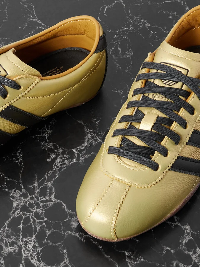 adidas Originals - Tokyo Two-tone Leather Sneakers - Gold - Image 4