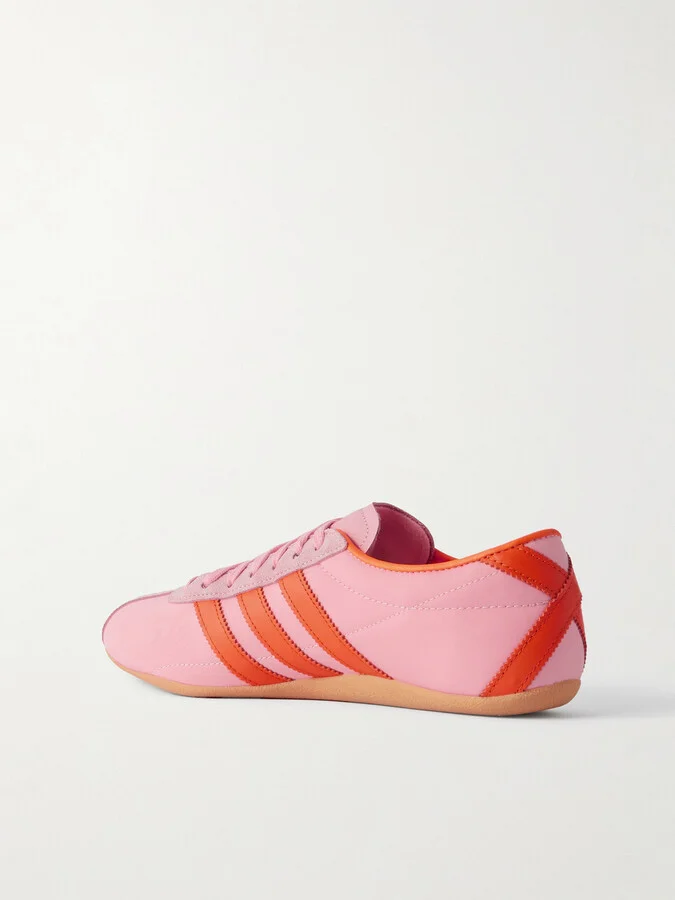 adidas Originals - Tokyo W Leather And Suede-trimmed Shell Sneakers - Pink - Image 3