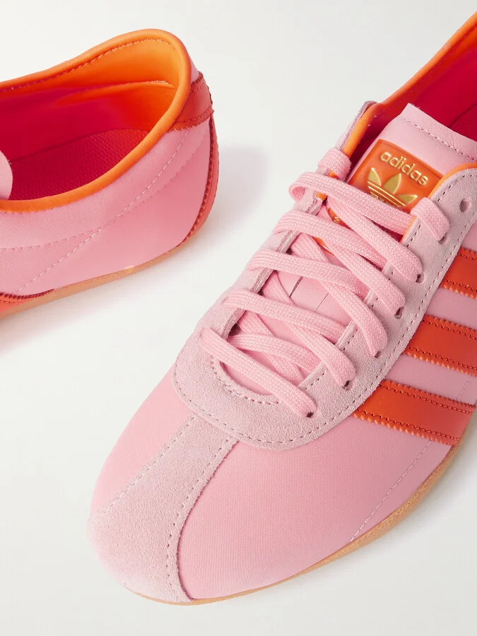 adidas Originals - Tokyo W Leather And Suede-trimmed Shell Sneakers - Pink - Image 4