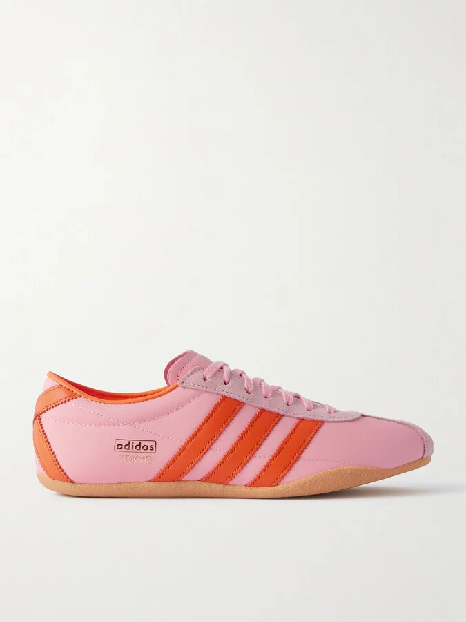 adidas Originals - Tokyo W Leather And Suede-trimmed Shell Sneakers - Pink
