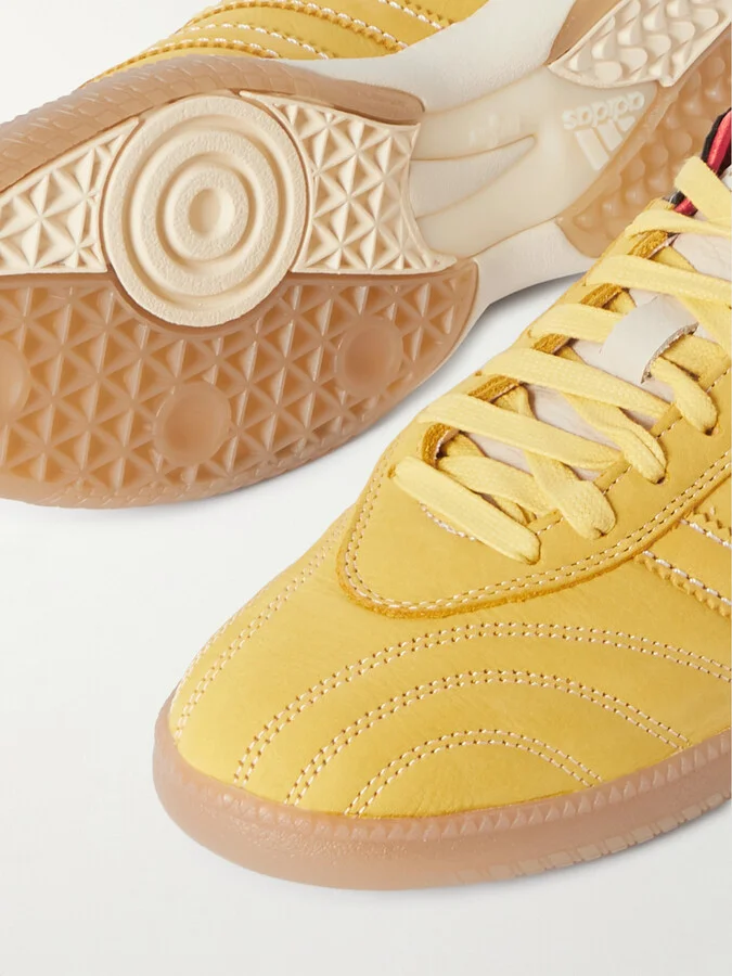 adidas Originals - + Wales Bonner Samba Millennium Paneled Suede And Croc-effect Leather Sneakers - Yellow - Image 4